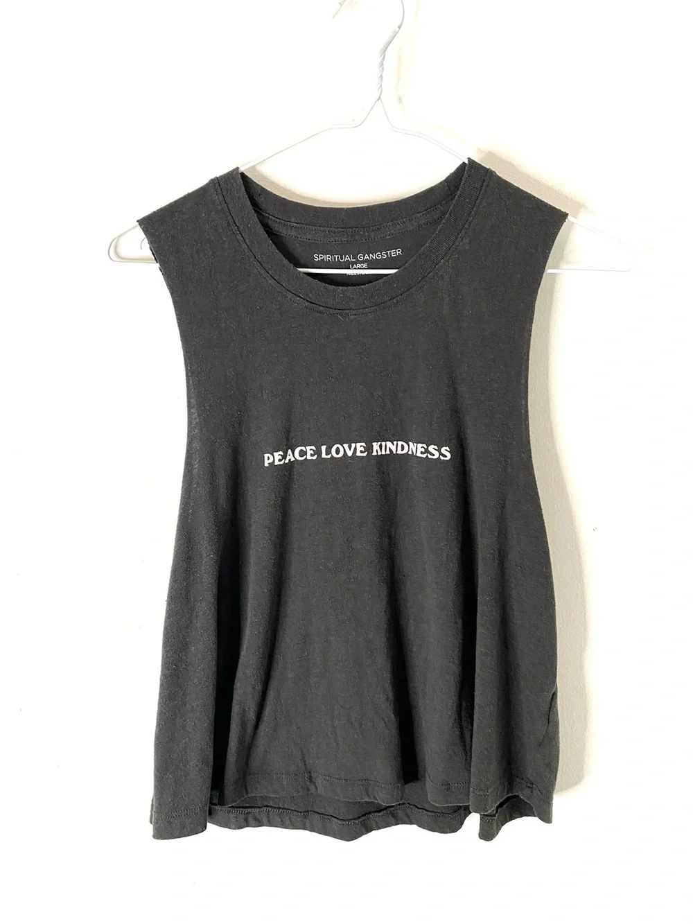 Spiritual Gangster Peace Love Kindness Muscle Tank Positive Vibes Graphic - Picture 1 of 8